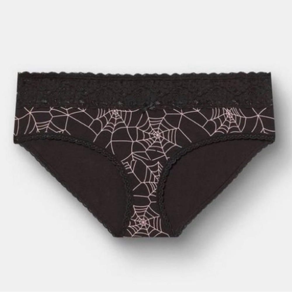 Torrid Halloween spiderweb lace trim hipster panty, Torrid size 2